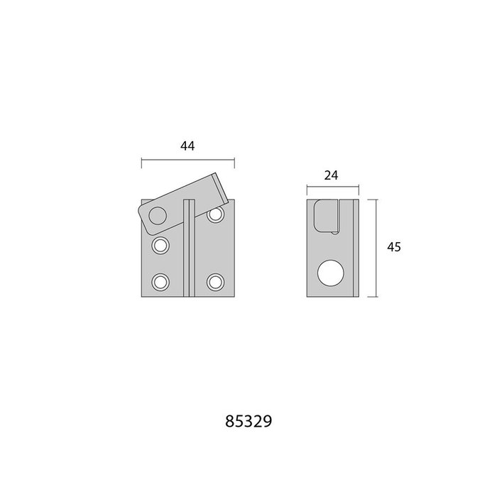 EDM Product Loquet de porte EDM 85329 45 x 45 mm Droite