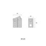 EDM Product Loquet de porte EDM 85329 45 x 45 mm Droite