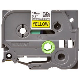 Brother TZeS641 Ruban Laminé Super Adhésif 18mm x 8m Jaune avec Texte Noir