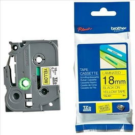 Brother Ruban TZE-S641 / TZES641 Noir sur Jaune - Ruban d'étiqueteuse