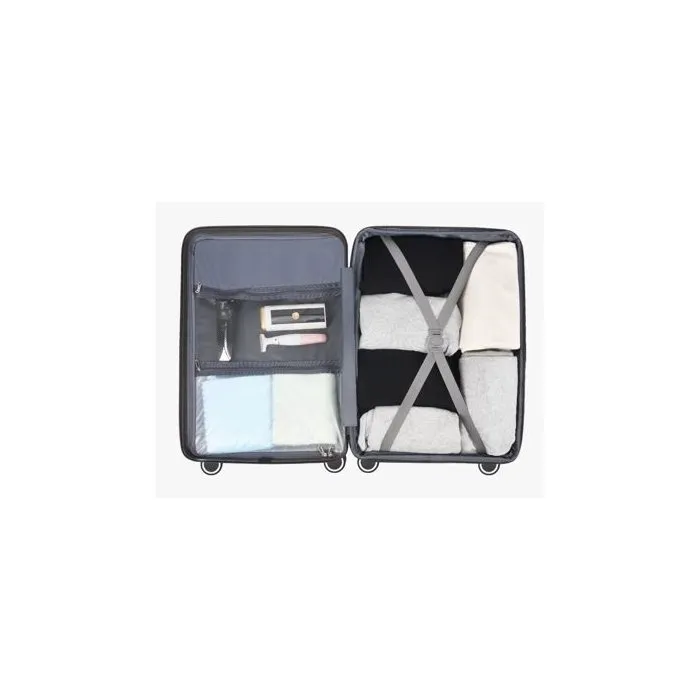 Swiss Fly Valise cabine avec compression sous vide - Gris anthracite