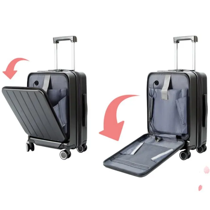 Swiss Fly Valise cabine avec compression sous vide - Gris anthracite
