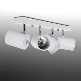 Eliana Appareil d'Éclairage Plafonnier à 4 Lumières Orientables avec Douilles E27 et Finition Blanche pour Intérieur et Commercial (IP25)