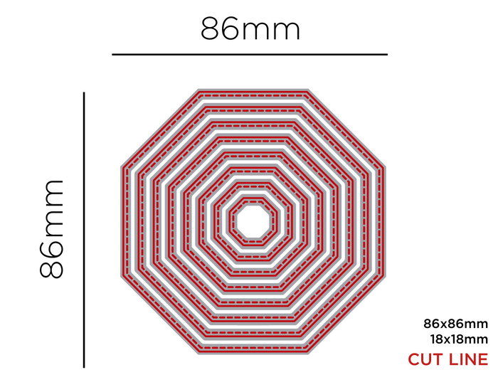 Misskuty Troquel fin ZAG Formes géométriques hexágonos 8u. Misskuty Troquel fin ZAG Formes géométriques hexágonos 8u.