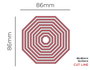 Misskuty Troquel fin ZAG Formes géométriques hexágonos 8u.