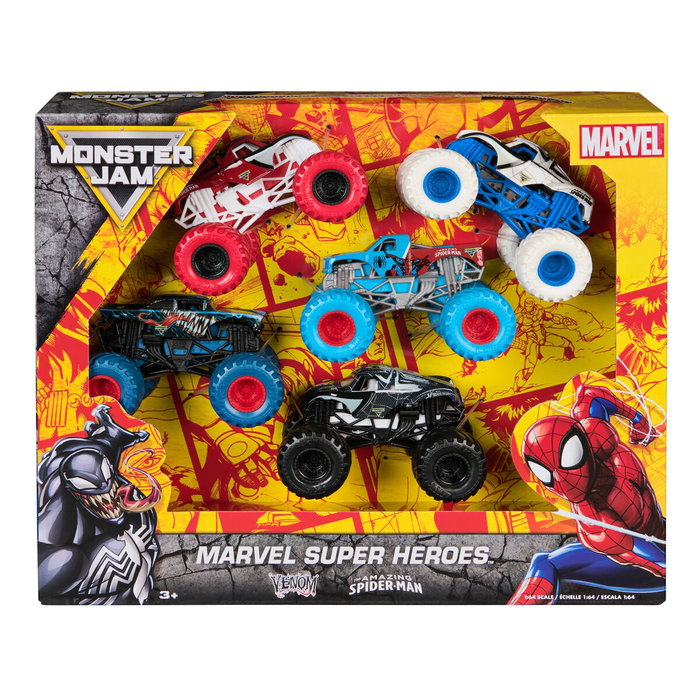 Spinmaster Pack de 5 véhicules Spider-Man Die Cast Monster Jam 1:64 Spinmaster Pack de 5 véhicules Spider-Man Die Cast Monster Jam 1:64