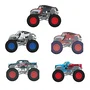 Spinmaster Marvel Spider-Man - Pack de 5 Véhicules Monster Jam Die-Cast True Metal à l'Échelle 1:64, Détails Agressifs, Roues Souples, Suspensions, pour Cascades