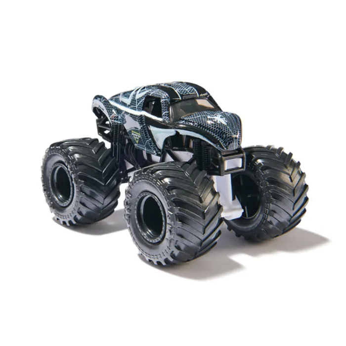 Spinmaster Marvel Spider-Man - Pack de 5 Véhicules Monster Jam Die-Cast True Metal à l'Échelle 1:64, Détails Agressifs, Roues Souples, Suspensions, pour Cascades