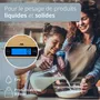 Ade Balance de cuisine digitale Ramona en bambou, affichage LCD rétroéclairé, technologie Sensor Touch, 23 x 18 x 2 cm avec piles