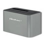 QOLTEC Station d'accueil USB 3.0 gris argent, compatible HDD 2,5 pol, 3,5 pol et SSD