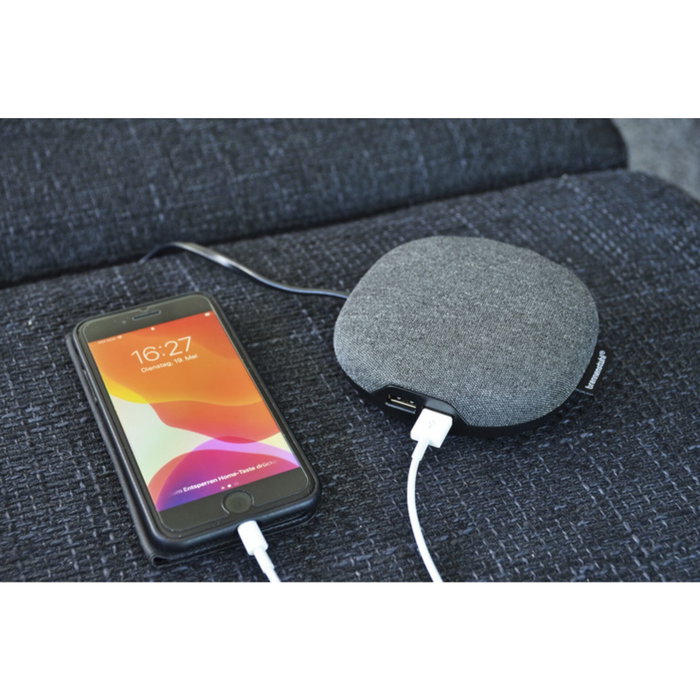 Brennenstuhl Station de charge avec surface textile, Gris / Noir Brennenstuhl Station de charge avec surface textile, Gris / Noir