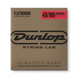 Dunlopst Jeu de Cordes pour Basse Flatwound Calibre 45-105 Medium Scale