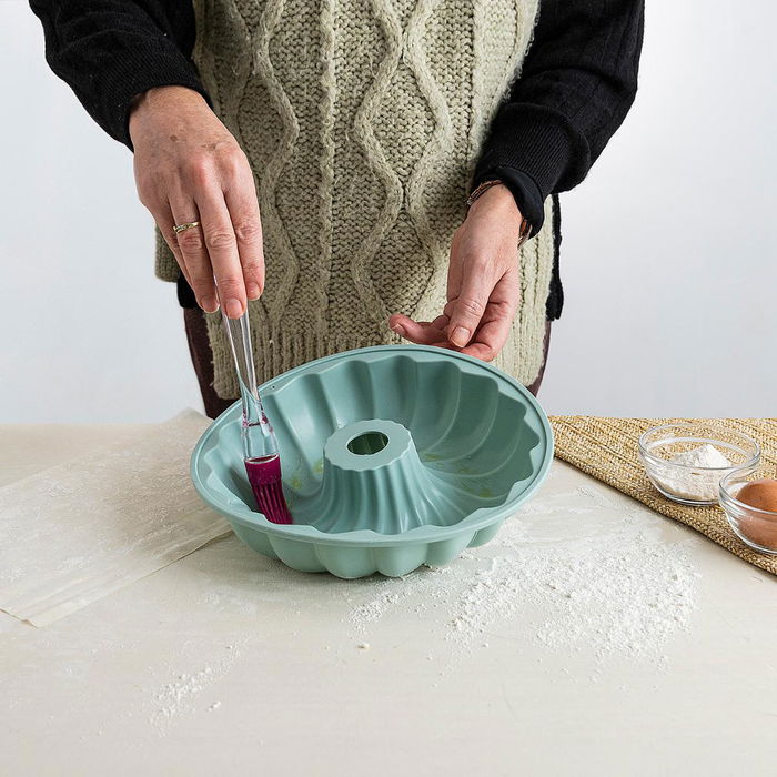 Moule à pâtisserie Quid Ozon Vert Plastique 25 x 6 cm Savarin