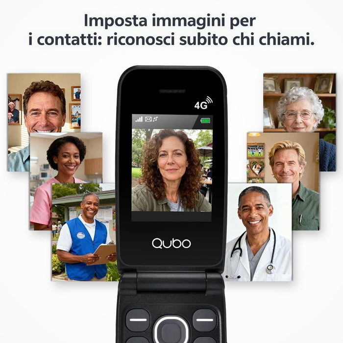 Téléphone portable pour personnes âgées Qubo NEONWBK 4G 2,4" 32 GB