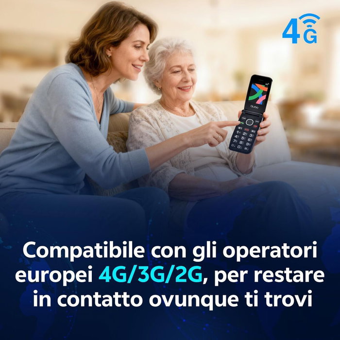 Téléphone portable pour personnes âgées Qubo NEONWBK 4G 2,4" 32 GB