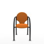 Piqueras Y Crespo Chaise Hellín Orange avec Bras Fixes et Dossier Fixe