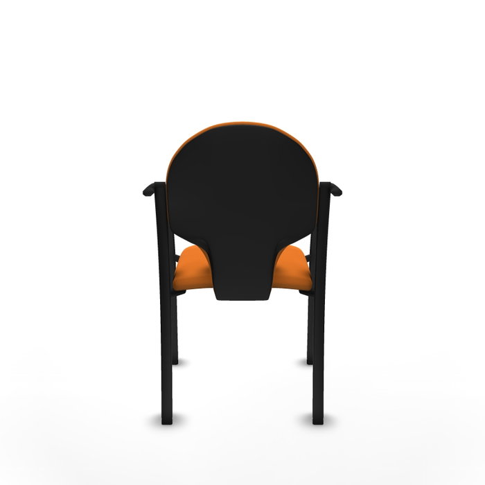 Piqueras Y Crespo Chaise Hellín Orange avec Bras Fixes et Dossier Fixe Piqueras Y Crespo Chaise Hellín Orange avec Bras Fixes et Dossier Fixe