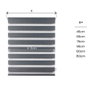 Store à enrouleur Stor Planet Clip&Fix Night&Day Argenté 150 x 180 cm
