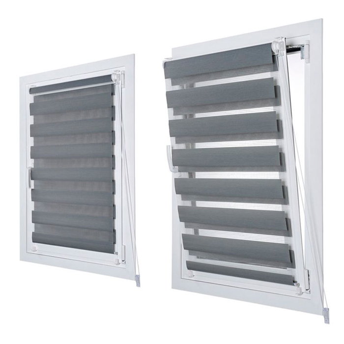 Store à enrouleur Stor Planet Clip&Fix Night&Day Argenté 150 x 180 cm Store à enrouleur Stor Planet Clip&Fix Night&Day Argenté 150 x 180 cm