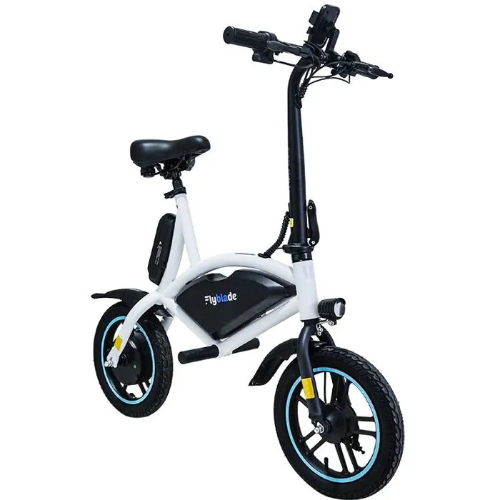 Flyblade Draisienne Électrique FLYBLADE C147 14" 350W Autonomie 25 km Blanc - Support de Téléphone Intégré