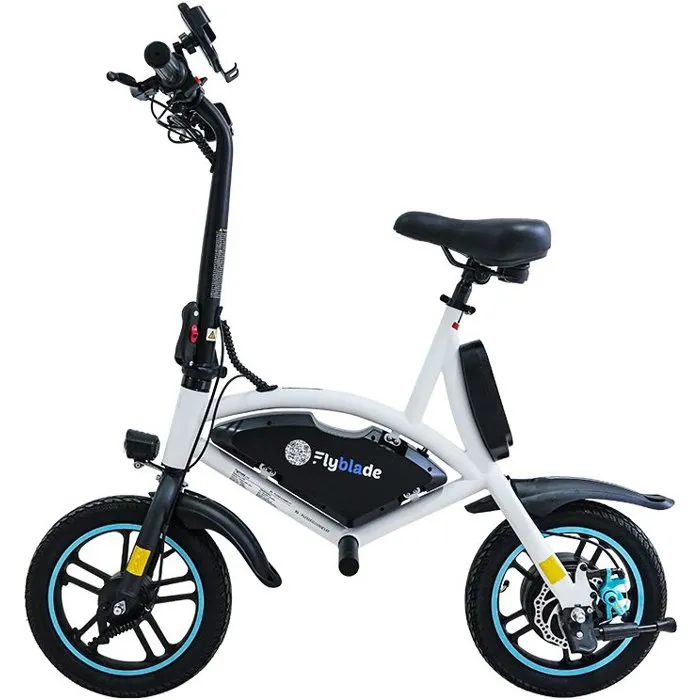 Flyblade Draisienne Électrique FLYBLADE C147 14" 350W Autonomie 25 km Blanc - Support de Téléphone Intégré