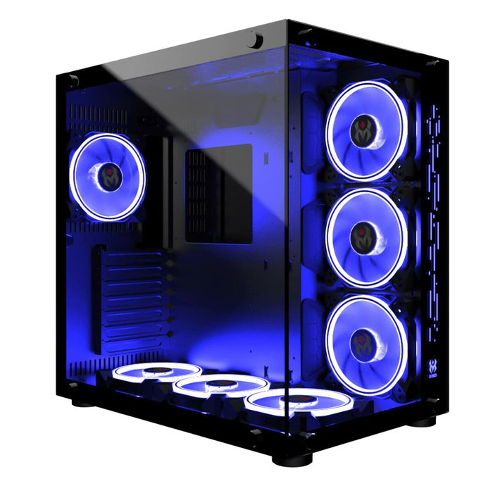 MRED Boîtier PC Gamer ATX Crystal Sea Noir RGB