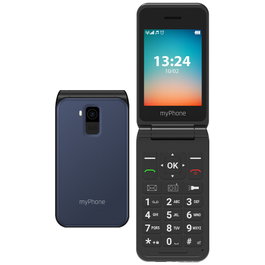 MyPhone Flip LTE Téléphone Pliable 2,8 Pouces 4G VoLTE Dual SIM USB-C Bluetooth Noir