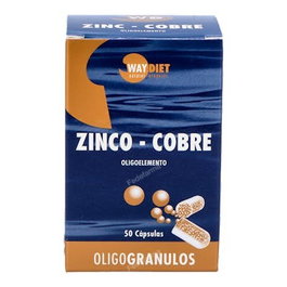 WAYDIET NATURAL PRODUCTS ZINC-COBRE oligogranulos 50caps.
