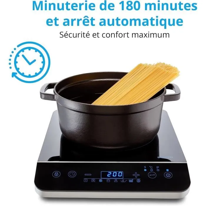 Medion Plaque à induction posable MD 17595 - 2000 W - 1 Feu - Dimensions 29 x 36 cm - Cuisson rapide - Noire