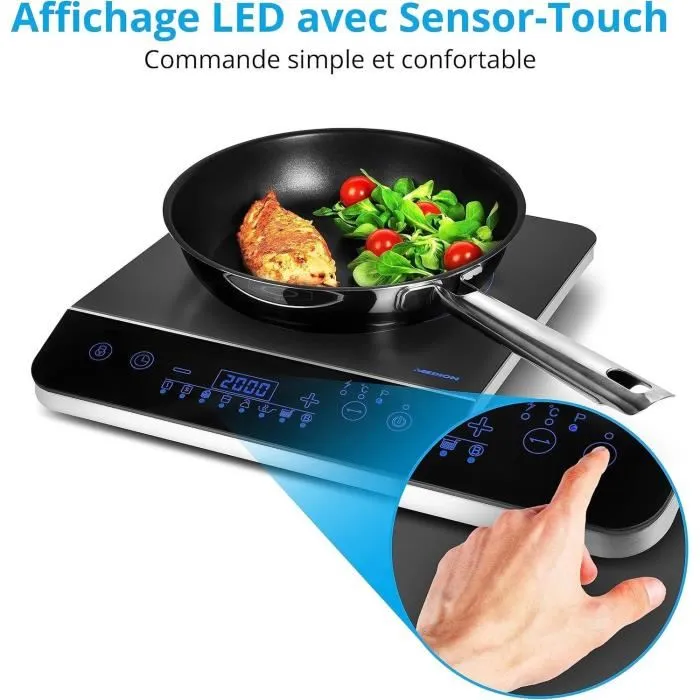 Medion Plaque à induction posable MD 17595 - 2000 W - 1 Feu - Dimensions 29 x 36 cm - Cuisson rapide - Noire
