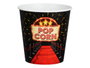 Leknes Cubo Popcorn Hollywood 2,8 L Plastique PP 18x18x18 cm Noir Rouge Blanc (Set de 36)