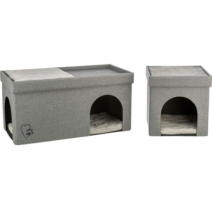 Grotte pour chat Trixie Kimy Gris clair 76 x 72 x 37 cm