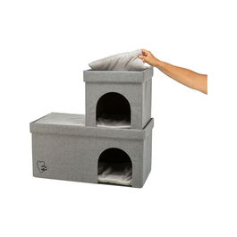 Grotte pour chat Trixie Kimy Gris clair 76 x 72 x 37 cm