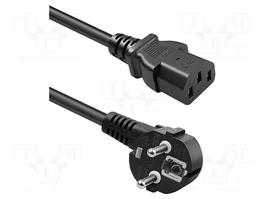 QOLTEC Câble d'alimentation H05VV-F 3G1mm2 2,5m noir