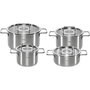 Fissler Pure Collection Set de casseroles 4 pièces avec couvercles en verre