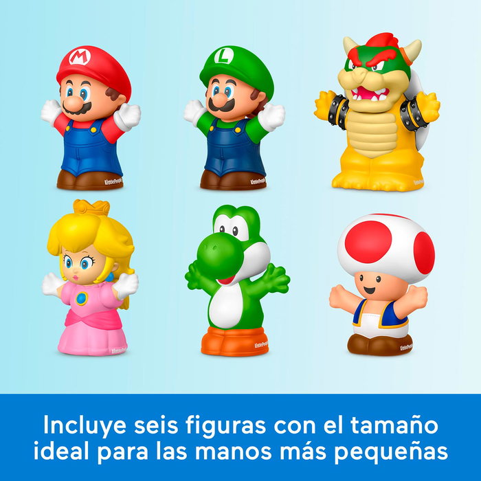Fisher-Price Little People Pack de 6 Figurines Super Mario - Mario, Luigi, Peach, Toad, Yoshi, Bowser Fisher-Price Little People Pack de 6 Figurines Super Mario - Mario, Luigi, Peach, Toad, Yoshi, Bowser