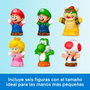 Fisher-Price Little People Pack de 6 Figurines Super Mario - Mario, Luigi, Peach, Toad, Yoshi, Bowser