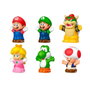 Fisher-Price Little People Pack de 6 Figurines Super Mario - Mario, Luigi, Peach, Toad, Yoshi, Bowser