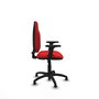 Chaise Algarra Contact permament de base Cuir écologique Rouge Structure polyamide noire Accoudoir 2D Sans appui-tête Patins de chaises