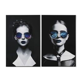 Cadre Home ESPRIT Aluminium Bois MDF 80 x 3 x 120 cm 80 x 3,5 x 120 cm