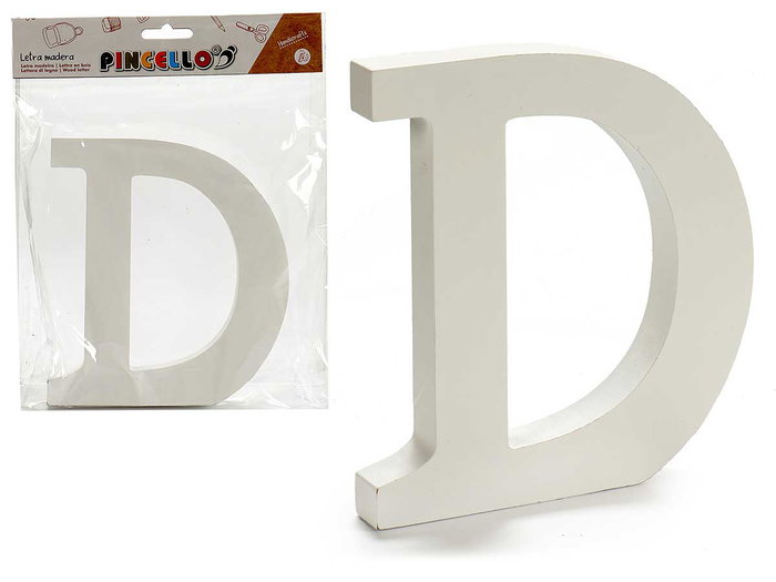 Pincello Lettre D en Bois Blanc 1,8 x 15 cm (Set de 12) Pincello Lettre D en Bois Blanc 1,8 x 15 cm (Set de 12)