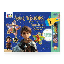 IMAGILAND Proyector Audicuentos Cuentos Siempre Bopr05 - Kit bilingue espagnol/anglais avec projecteur, marionnettes et audio, dès 3 ans