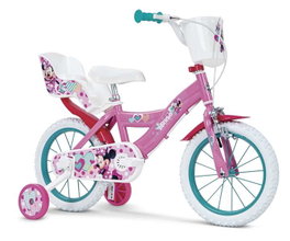 Huffy 14" Bicicleta Minnie pour Enfants 4-6 Ans Vélo Fille 14 Pouces Rosa Métal Montage Nécessaire