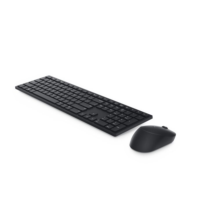 Dell KM5221W - Clavier et souris sans fil - Noir - Disposition espagnole QWERTY - Raccourcis programmables - Autonomie 36 mois - Silencieux - Pour productivité