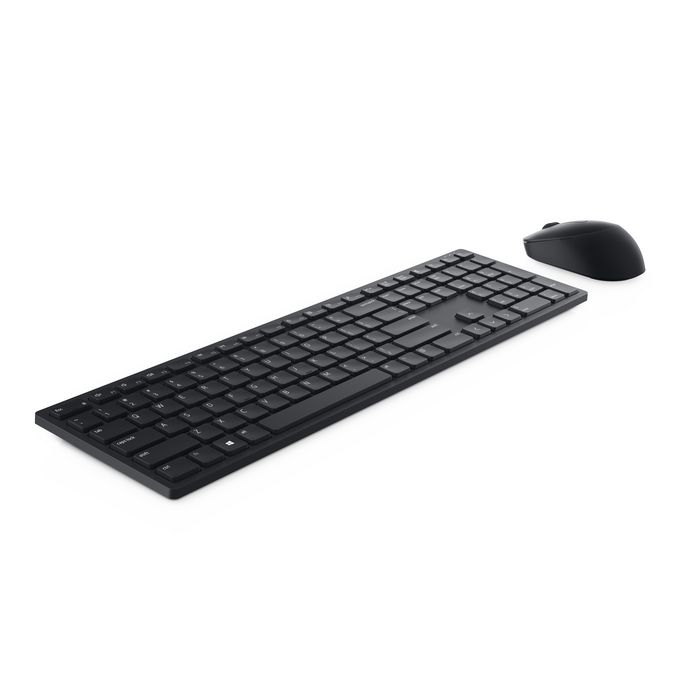 Dell KM5221W - Clavier et souris sans fil - Noir - Disposition espagnole QWERTY - Raccourcis programmables - Autonomie 36 mois - Silencieux - Pour productivité