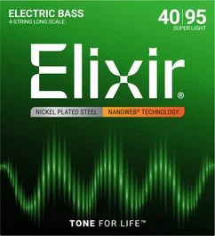 ELIXIR Jeu de cordes Nanoweb XL 40-95 pour basse électrique