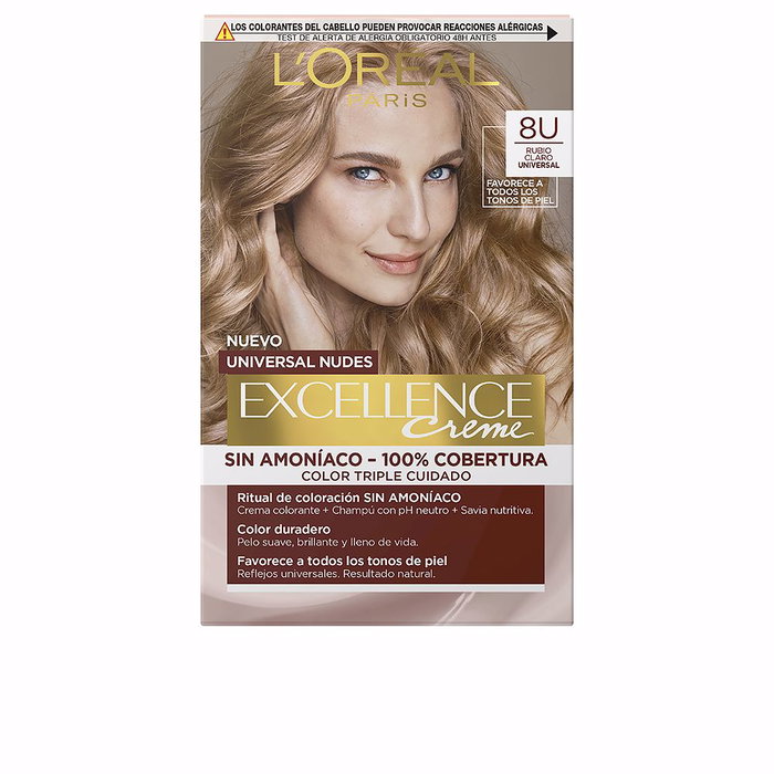 L'Oréal Paris Teinture EXCELLENCE NUDES #8u-blond clair 5 u L'Oréal Paris Teinture EXCELLENCE NUDES #8u-blond clair 5 u
