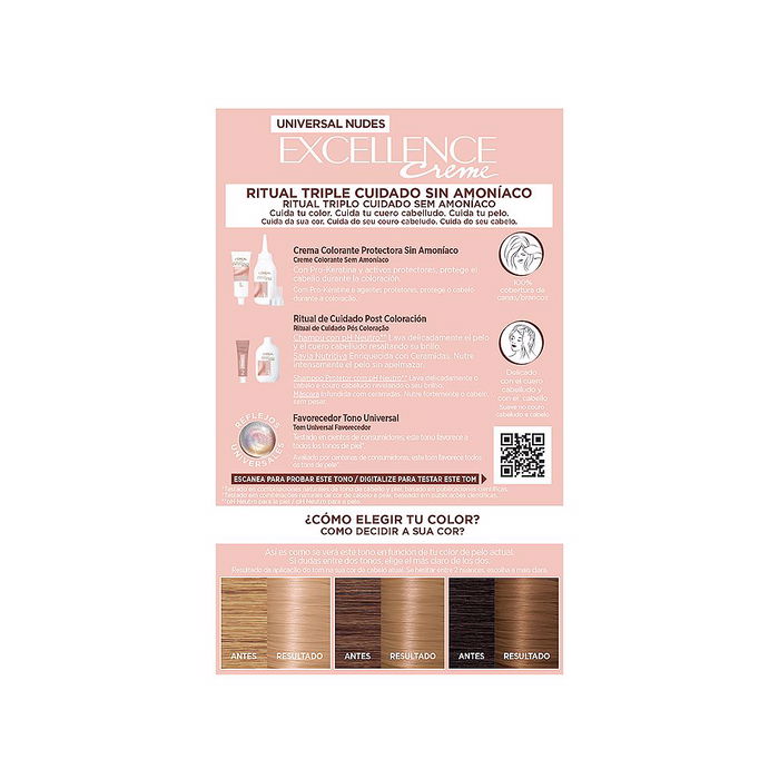 L'Oréal Paris Teinture EXCELLENCE NUDES #8u-blond clair 5 u