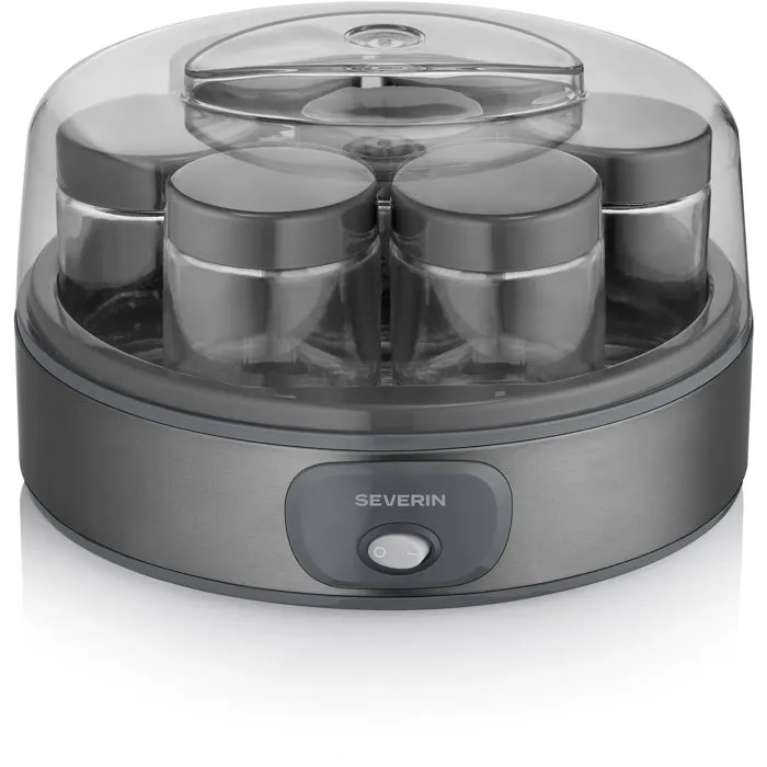 Severin Yaourtière JG3510 avec 7 pots en verre de 150 ml sans BPA - 13W - Pour yaourts maison
