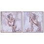 Home ESPRIT Toile chica Boho Blanc Beige (2 Unités)